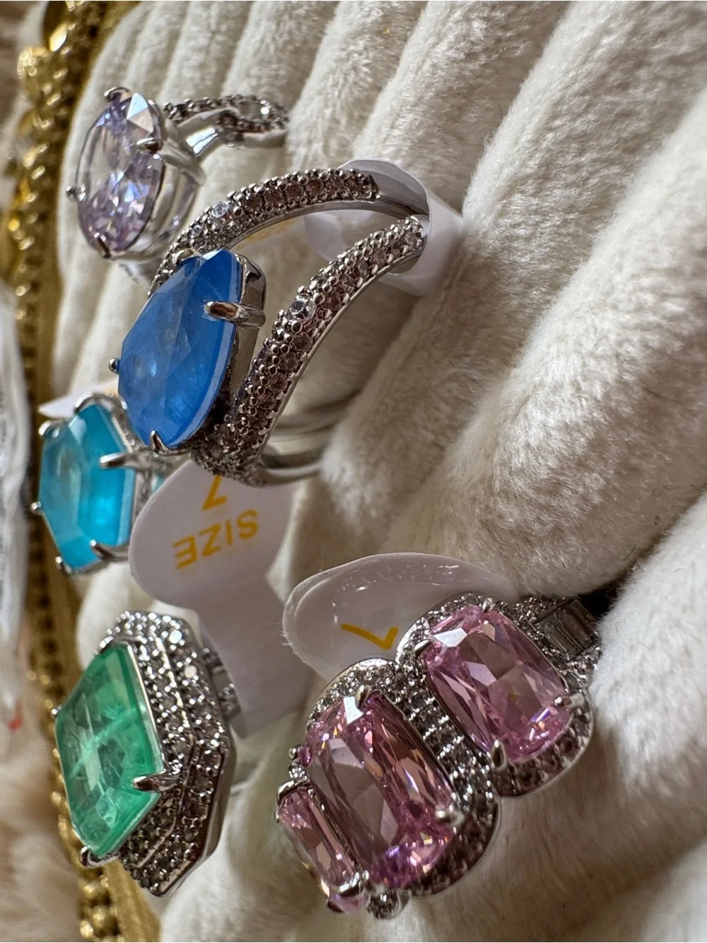 Lot of 5 Cocktail Rings - Bomb Party Size 7